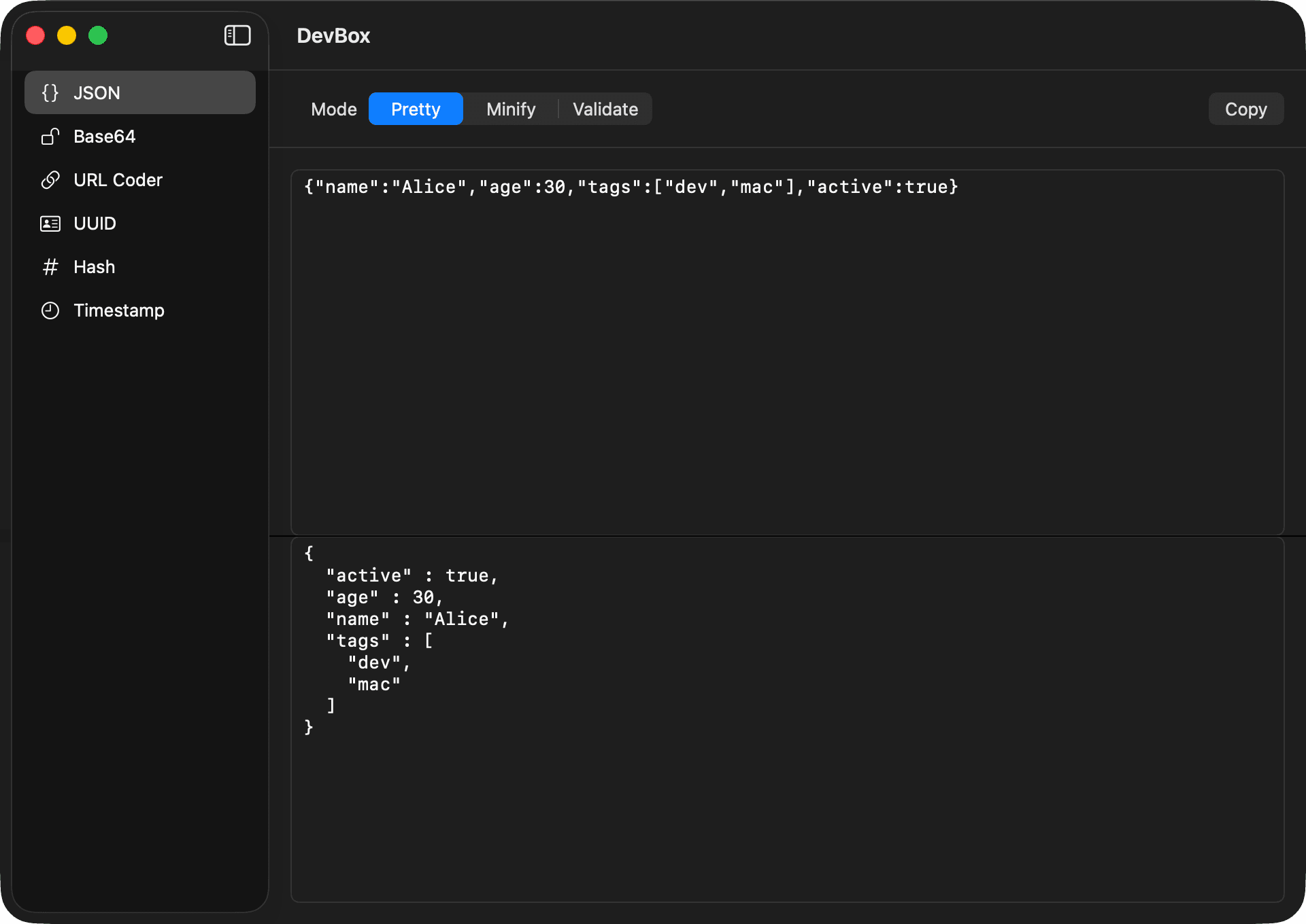 DevBox screenshot 1