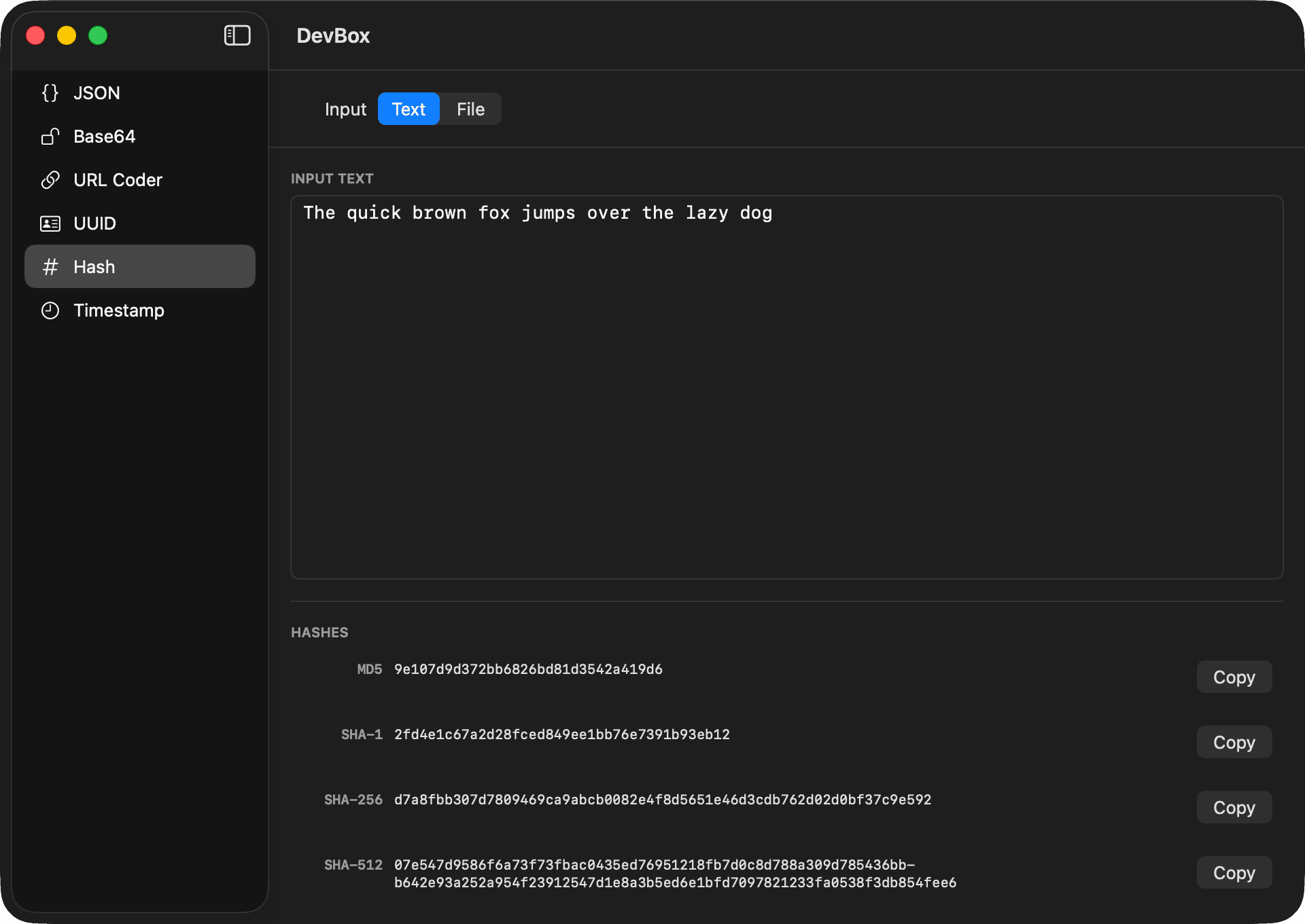 DevBox screenshot 2