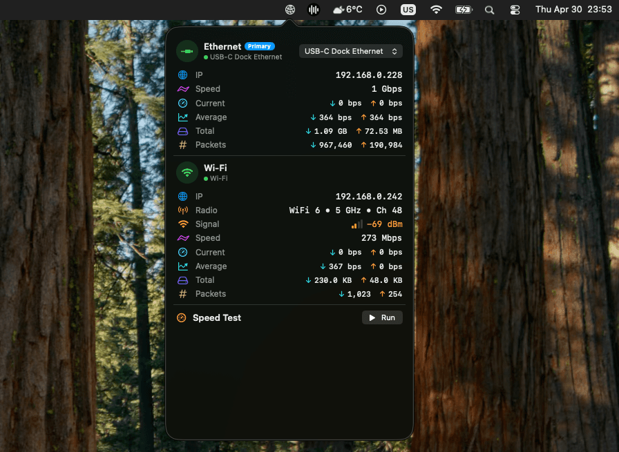 NetworkStatus screenshot 1