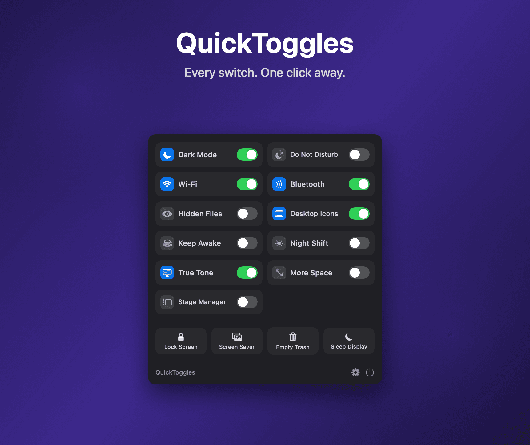 QuickToggles screenshot 1