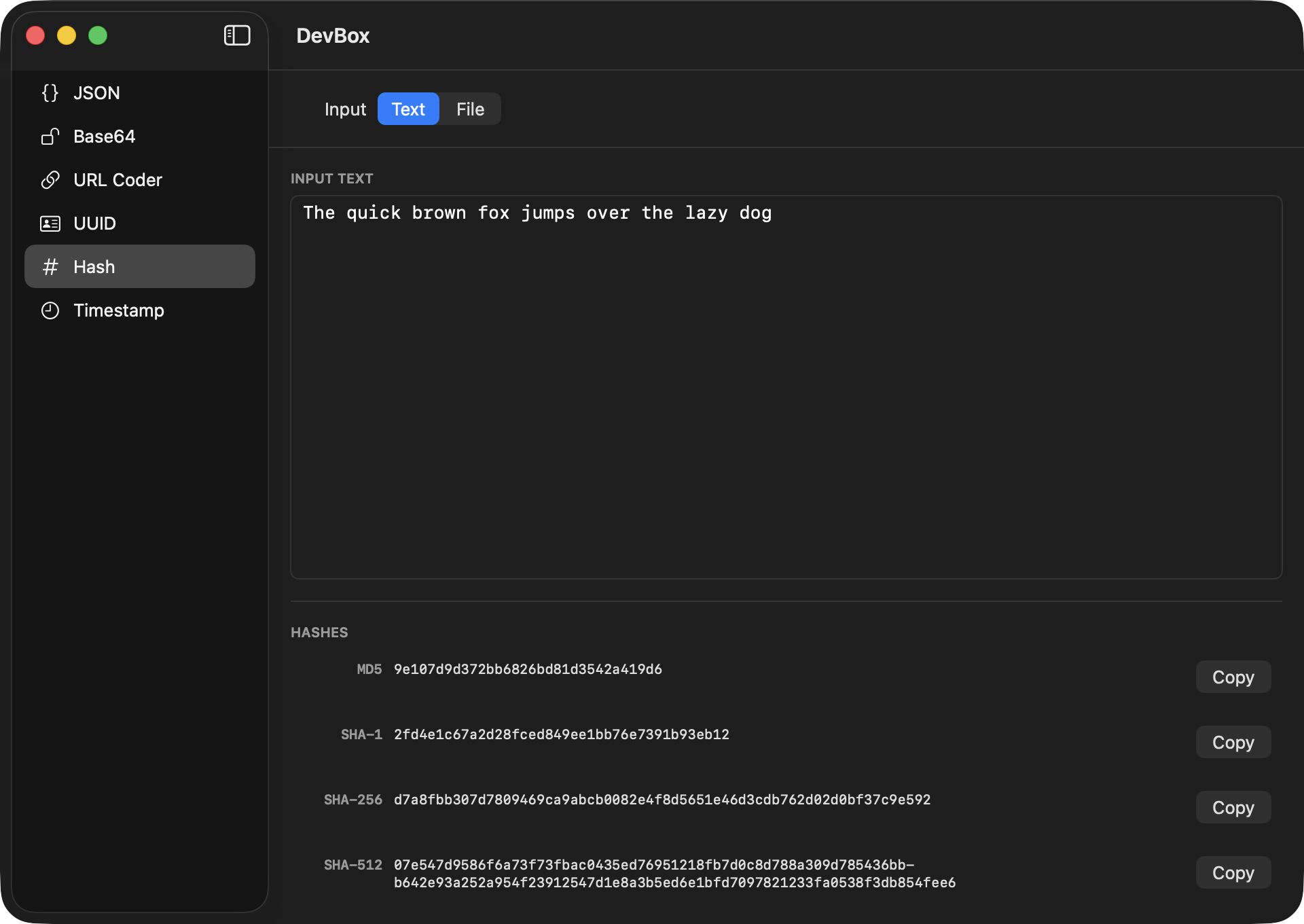 DevBox screenshot 2